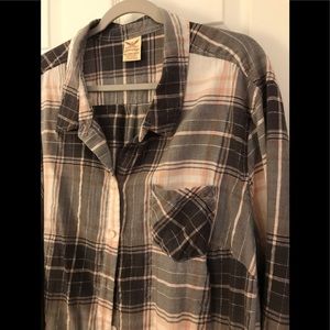 Cute button down plaid top